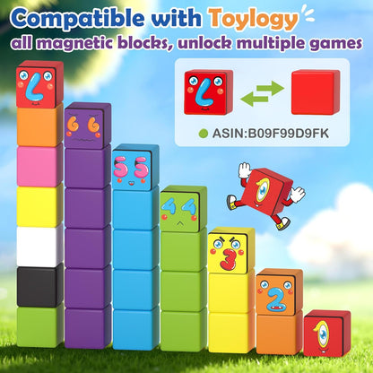 48PCS Magnetic Blocks for Toddlers Outdoor Toys, Large Magnetic Cube Toy for Sensory Montessori Education Preschool Magnet Toys for 3 4 5 6 Year Old Boys and Girls