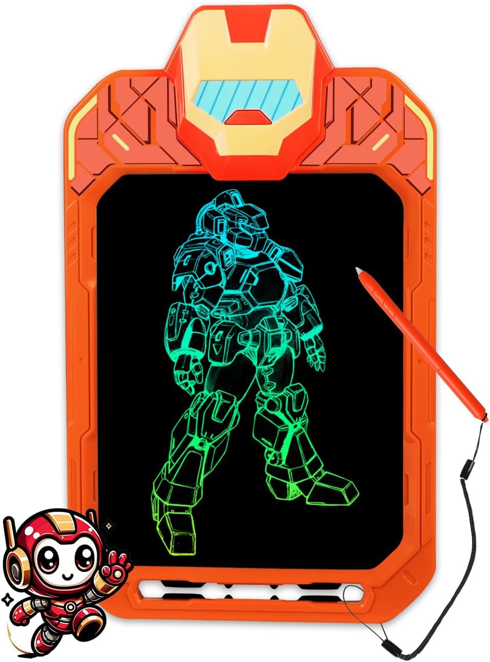 LCD Writing Tablet for Kids 10 Inch Bat Hero for Toddler 3 4 5 6 7 8 - Paint, Doodle Board, Drawing Pad - Travel Toys, Road Trip Car Activities, Birthday Christmas Gift Boys & Man