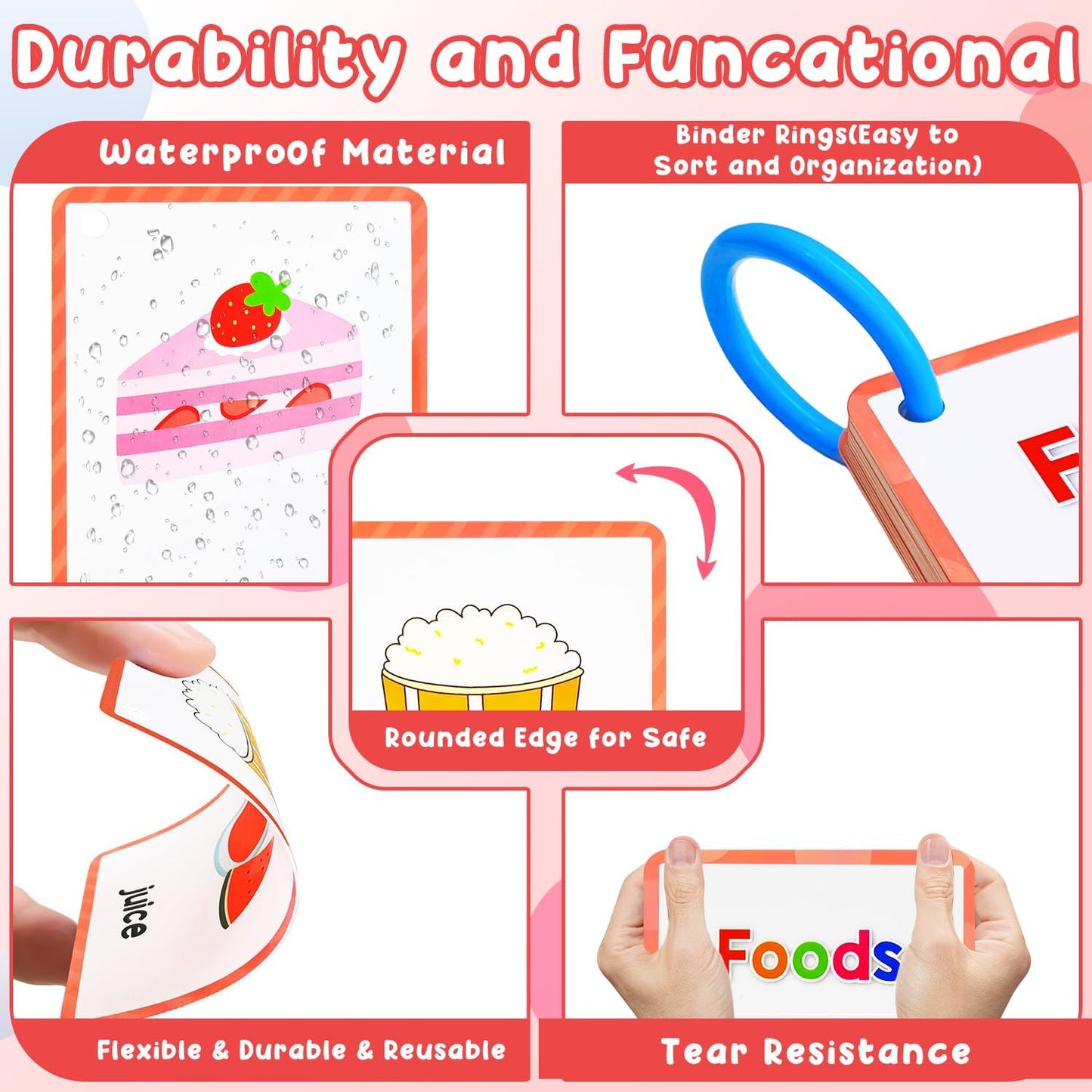Learning Flashcards Number, 28 Different Number Educational Cards, Social Learning Card for Kids