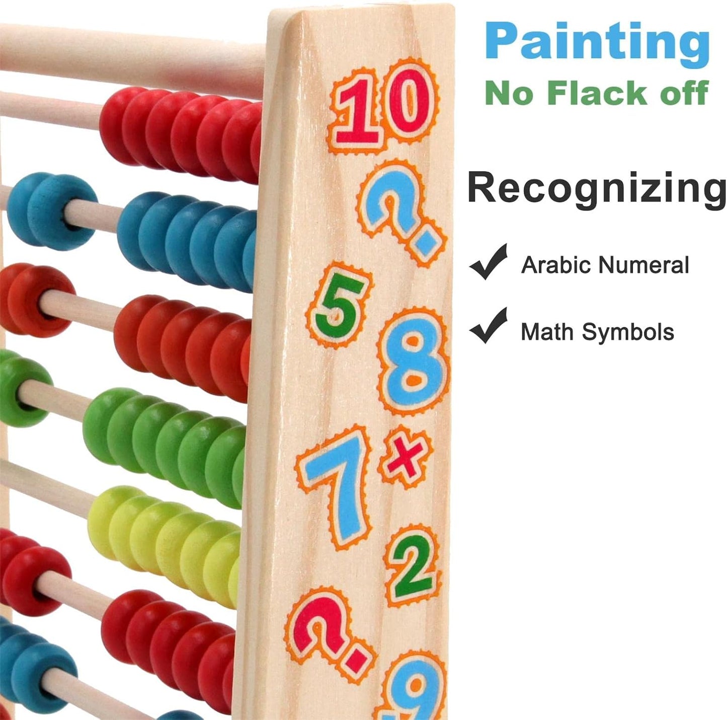 Sealive Wooden Counting Toy - 50 Beads Abacus for Kids Math, Cartoon Giraffe Counters for Kids, Counting Toys for Preschool Learning & Development, Develops Coordination, Motor Skills