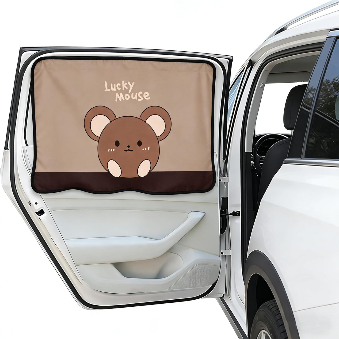 Magnetic Car Window Shade for Baby,Blackout Car Window Curtain,Car Shades for Side Windows,Sun Shade for Car Window baby,Cartoon Pattern Car Window Cover,UV Protection &Heat Blocking(Underwater World)