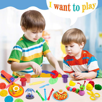 36-Piece Dough Tool Set for Kids Ages 3-8 – Includes Animal Cutters, Rolling Pins, Rollers, Random Colors