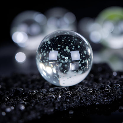 10Pcs Glass Marbles Glow in The Dark Multi-Color Luminous Marbles Marble Games and DIY Home Decoration Marble Runs Learning and Education (0.47 inch) (Green)