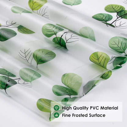 Leaf Pattern Window Tint with Installation Tools, Blackout Window Cover, Sun Blocking Window Tint for Home (Full Blackout Opaque, 17.7'' x 78.7'')