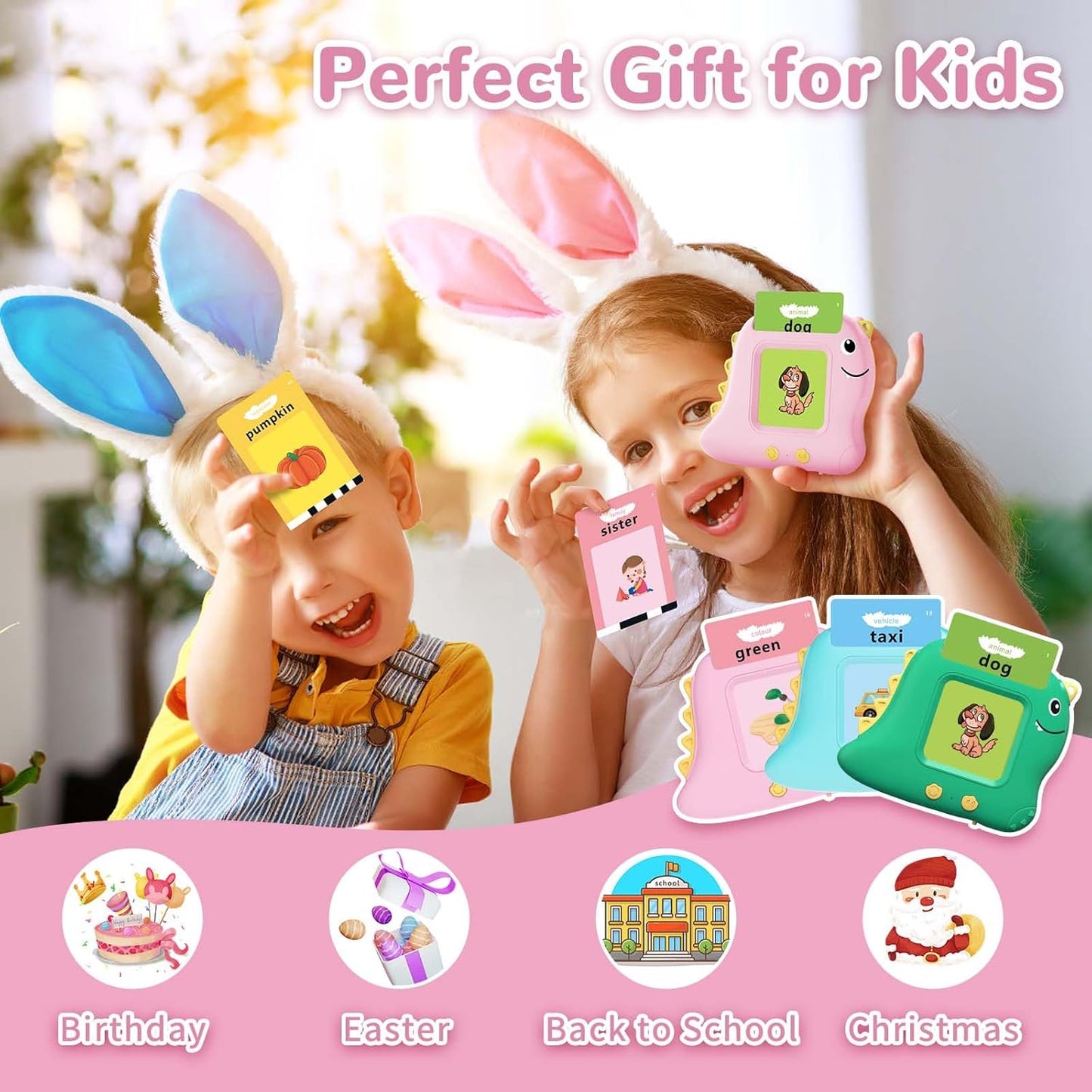 Alotwan Toddler Toys Talking Flash Cards with 510 Sight Words, Montessori Learning Toys for Toddler 1-3 2-4, Autism Sensory Speech Therapy for Boys Girls 2 3 4 5 6 Year Old Kids Gifts