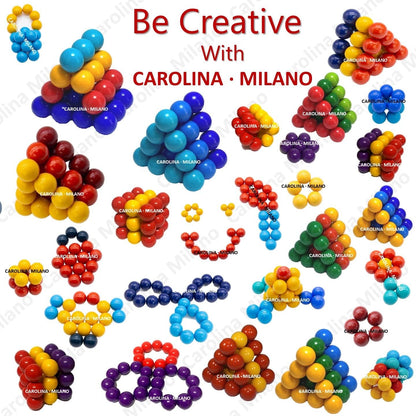 Science Kit Toys 27 PCS Colorful Magnets Building Blocks, Large Hematite Magnetic Stones, Stress Relief Autism, Home Office Kids Adults Intelligence Development Educational Birthday Party