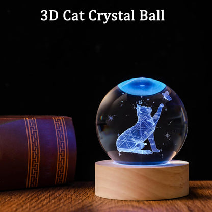 3D Solar System 60mm Crystal Ball Astronomy Universe Gifts 3D Solar System Planets Model Science Space Themed Physics Gifts Night Light lamp for Kids Men Him Science Teacher