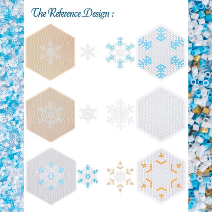 LIHAO Snowflakes Fuse Beads Kit - Made Snowflake Ornament Yourself - Great Christmas Party Favor