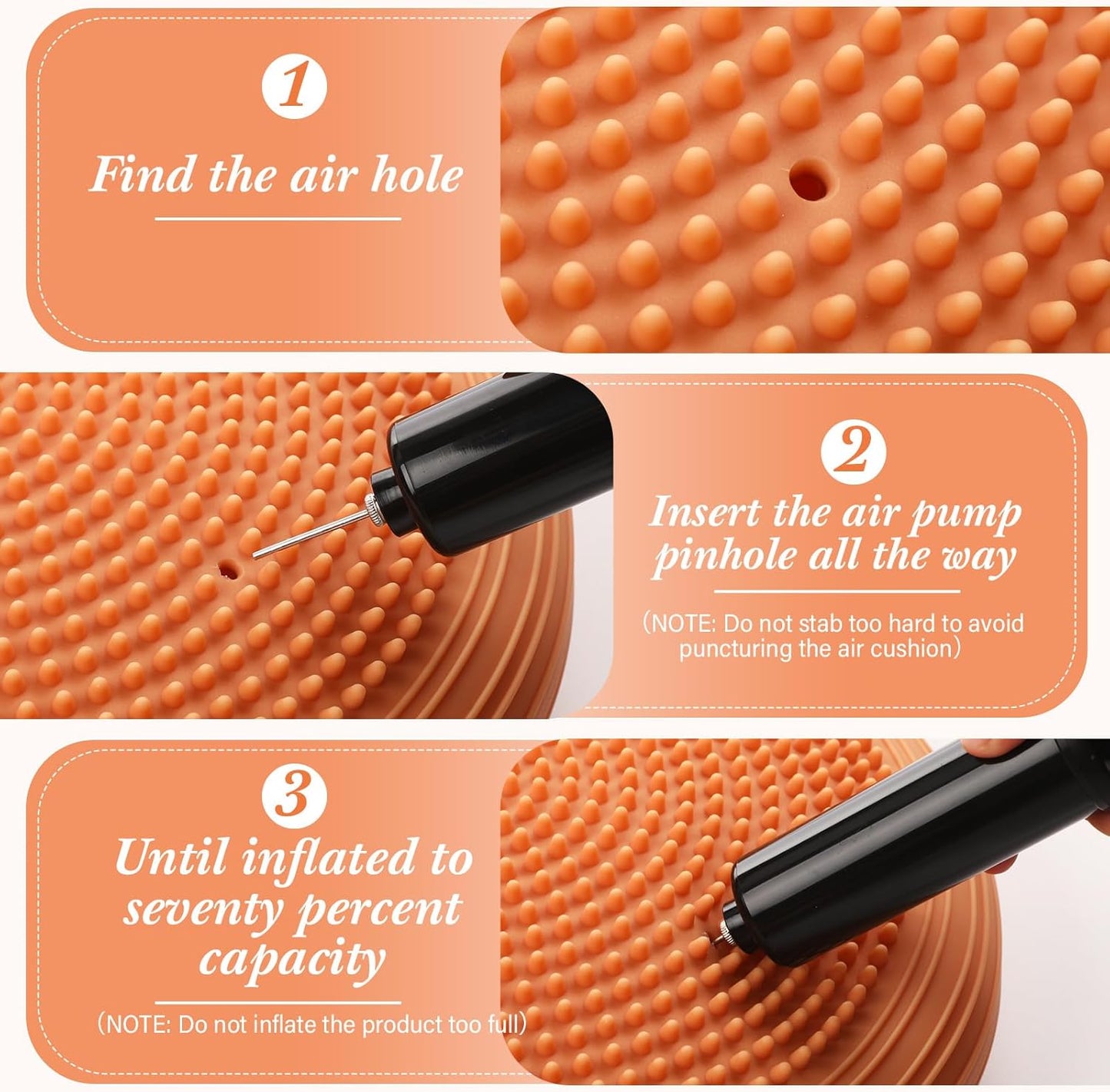 Libima 4 Pcs Wiggle Seat Inflated Wobble Cushion for Sensory Kid 13 Inches Balance Disc Flexible Seating for Classroom Sensory Pad for Chair Wiggle Cushion