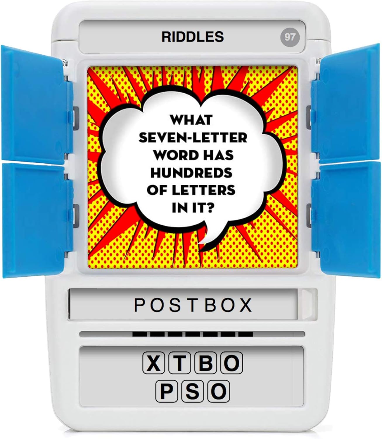 100 PICS Brain Teasers Travel Game - Solve 100 Puzzles | Flash Cards with Slide Reveal Case | Card Game, Gift, Stocking Stuffer | Hours of Fun for Kids and Adults | Age 6+
