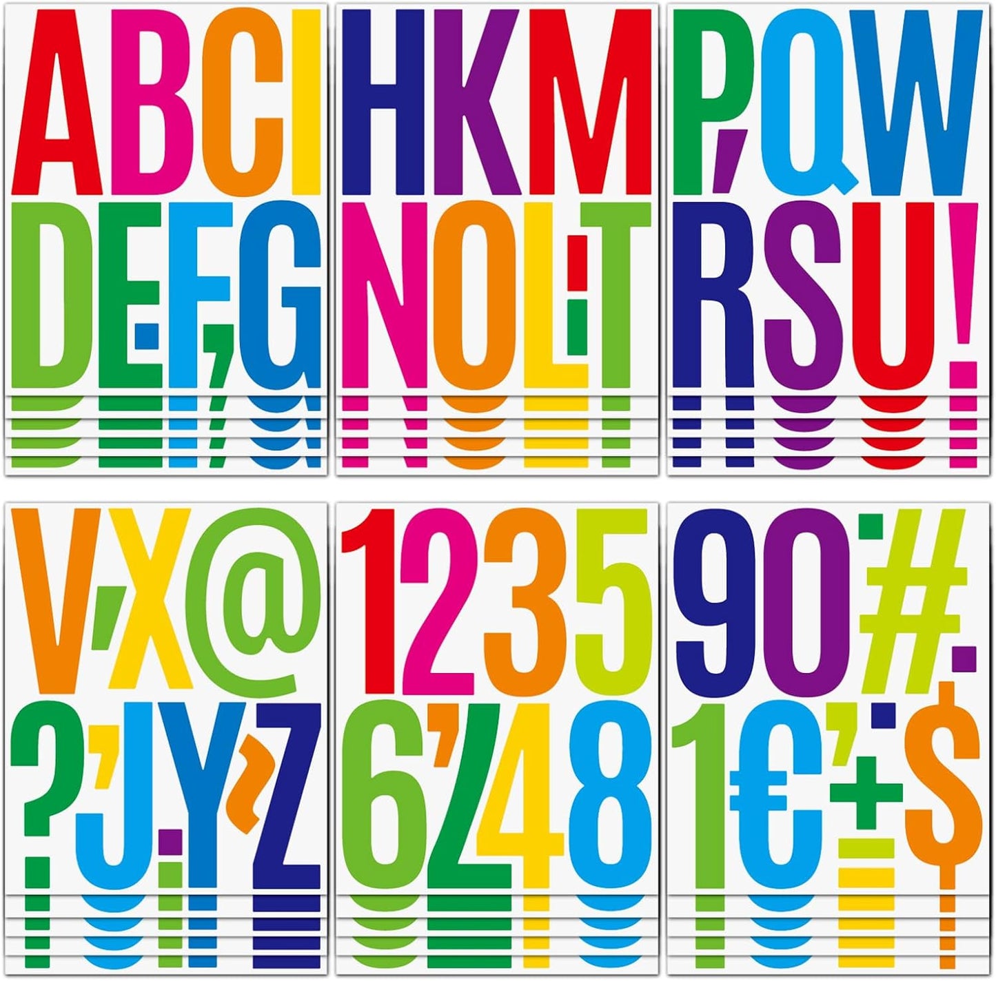 480 Pcs Waterproof 3" Vinyl Alphabet & Number Stickers - Self-Adhesive for Mailboxes, Windows, Doors, Signs, Vehicles & More, Black