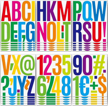 480 Pcs Waterproof 3" Vinyl Alphabet & Number Stickers - Self-Adhesive for Mailboxes, Windows, Doors, Signs, Vehicles & More, Black