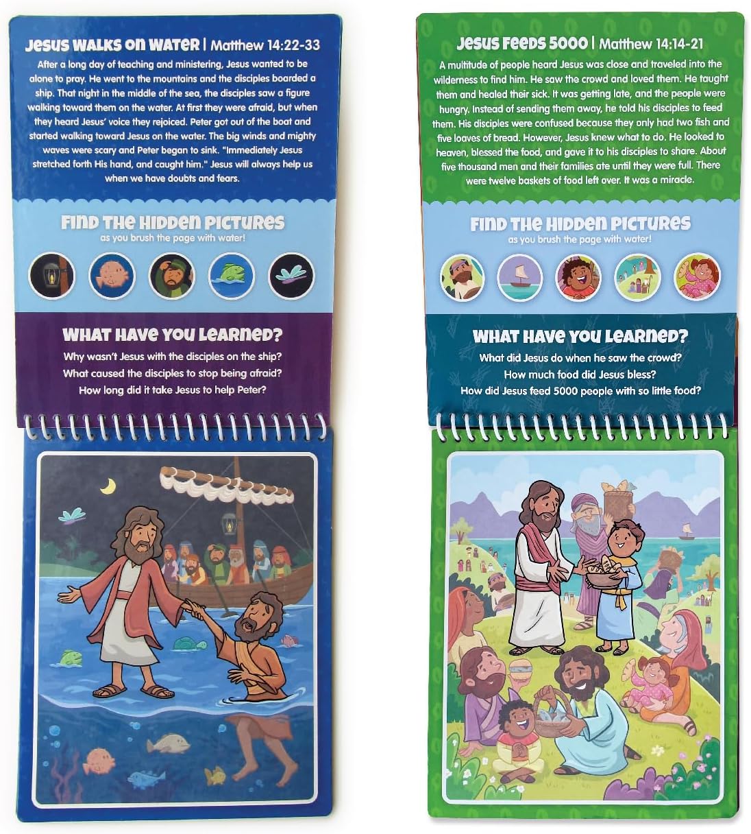 Water Reveal Coloring Scripture Book for Kids Ages 3+. New Testament Bible Stories: Preschool, Elementary, Primary, Christian, Religion