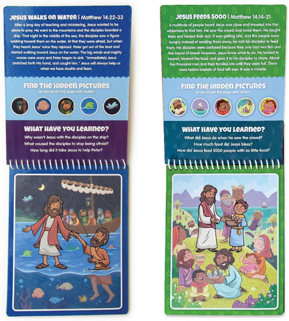 Water Reveal Coloring Scripture Book for Kids Ages 3+. New Testament Bible Stories: Preschool, Elementary, Primary, Christian, Religion