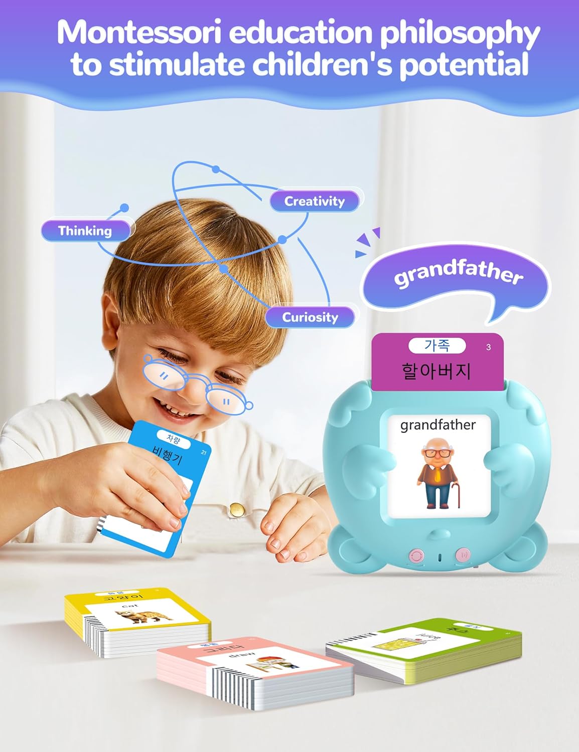 Spanish & English Talking Flash Cards for Toddlers, 510 Sight Words Bilingual Learning Toys for Children, Autism Pocket Speech Therapy Toys, Español Vocabulary Educational Flashcards