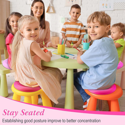 Libima 4 Pcs Wiggle Seat Inflated Wobble Cushion for Sensory Kid 13 Inches Balance Disc Flexible Seating for Classroom Sensory Pad for Chair Wiggle Cushion