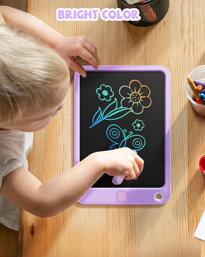 LCD Writing Tablet 10 Inch, Toys for 3 4 5 6 7 8 9 10 Year Old Boys Girls, Colorful Doodle Board Drawing Tablet, Gift for Boys Toddlers Age 3-12 Years, Memo Board, Drawing Pads with Lanyard(Blue)