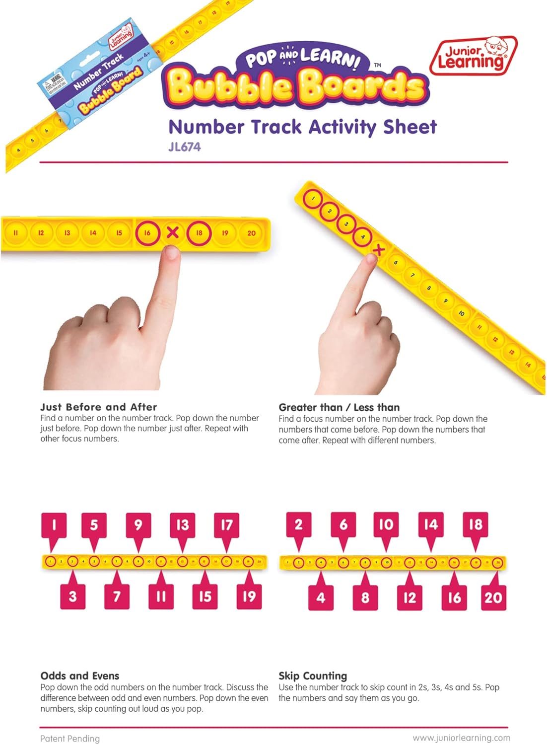 Number Track Bubble Board
