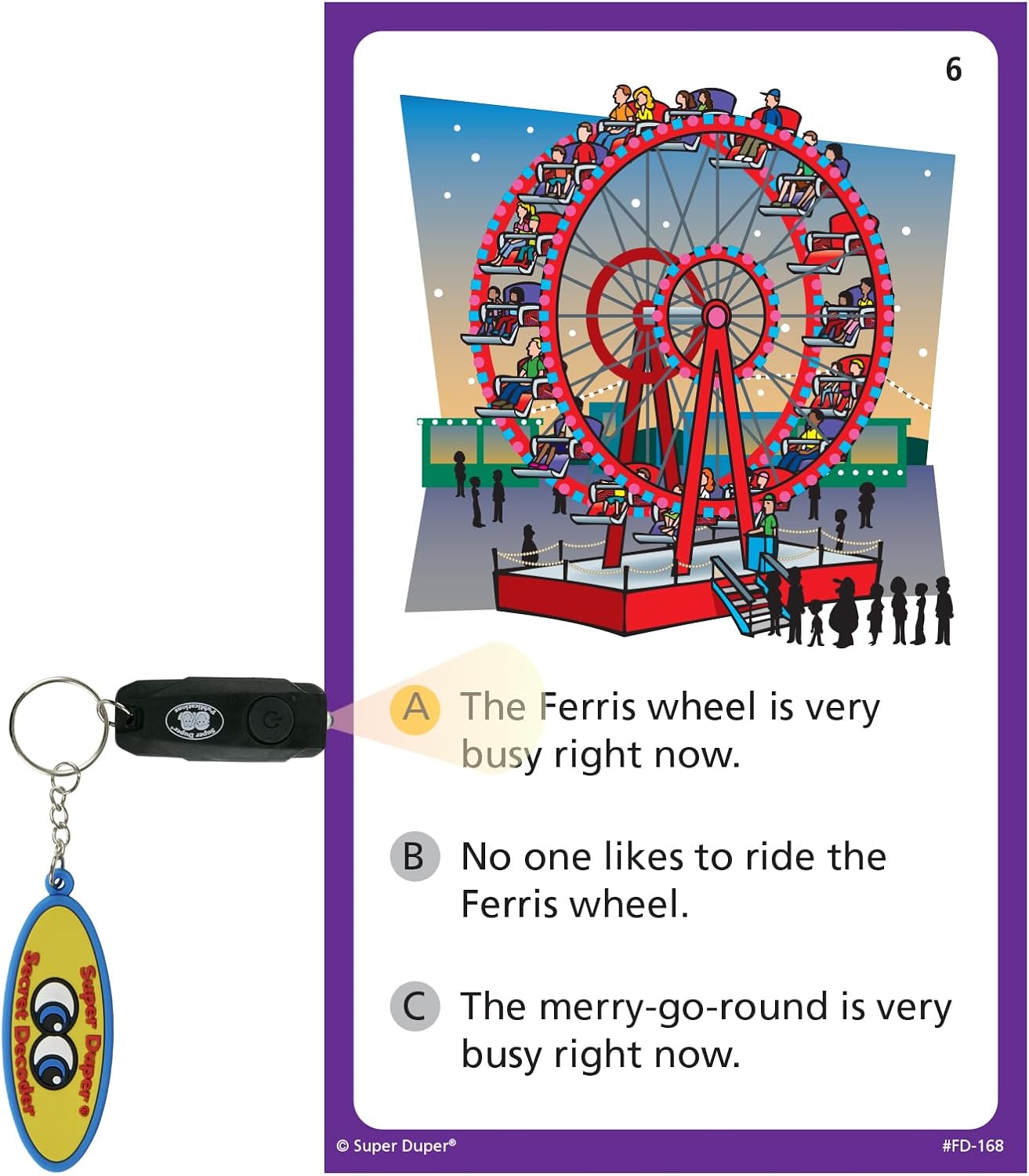 Super Duper Publications | Understanding Sentences Fun Deck with Secret Decoder | Educational Learning Resource for Children