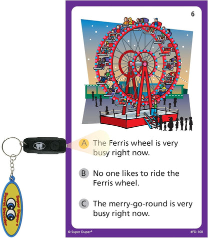 Super Duper Publications | Understanding Sentences Fun Deck with Secret Decoder | Educational Learning Resource for Children