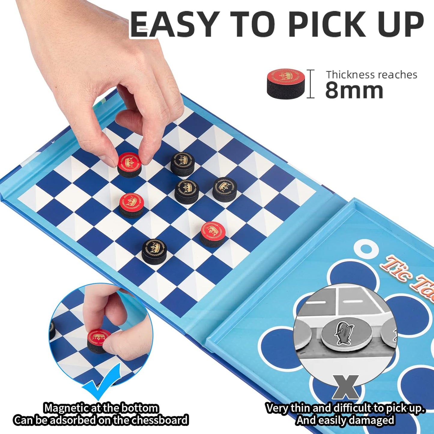TRAVOFUN Magnetic Fishing Game Book - Travel Toys for Toddlers 3-5 - Car Road Trip Essentials & Airplane Activities for Kids - Montessori Learning Gift with 2 Poles & 27 Ocean Fish (Quiet & Portable)