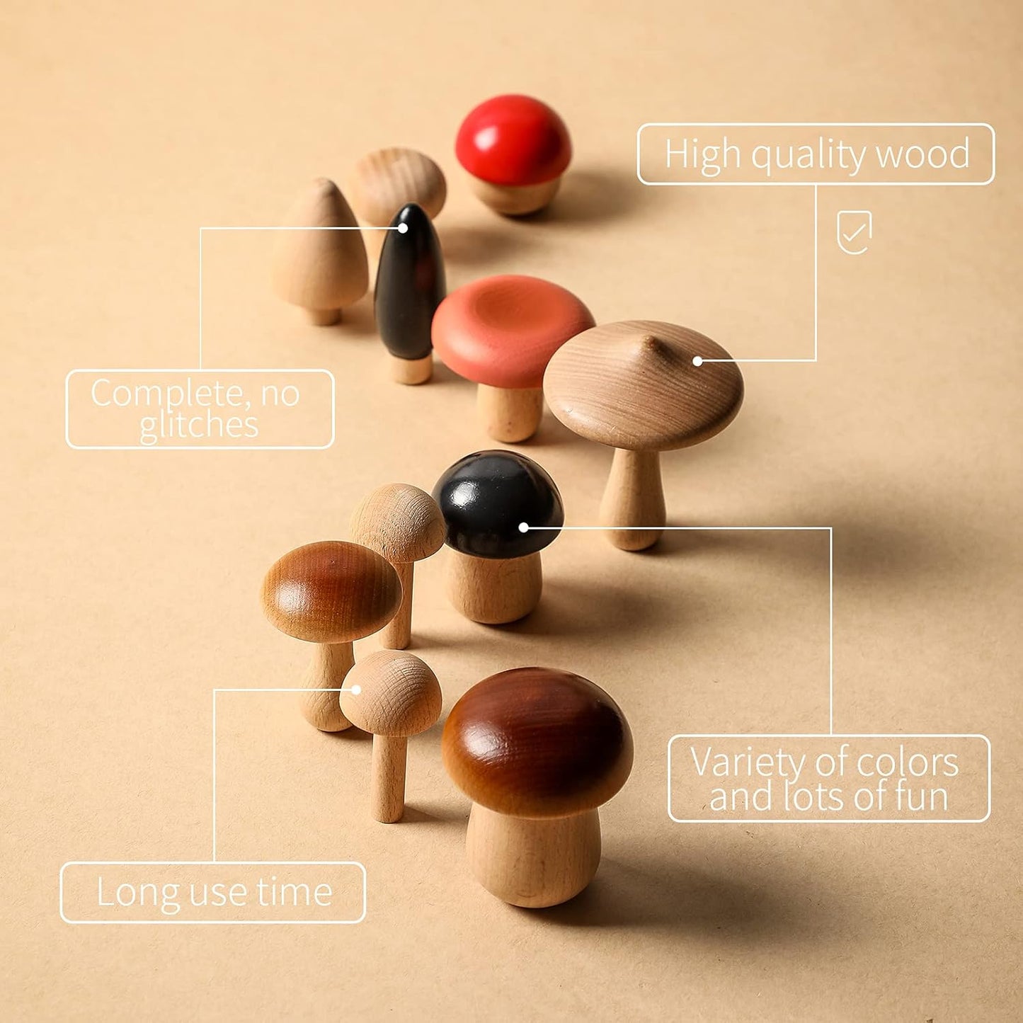 Promise Babe Wooden Baby Toys Balance Counting Toys Math Games Unfinished Wooden Peg Dolls Preschool Learning Educational Montessori Toys for Kids Toddlers