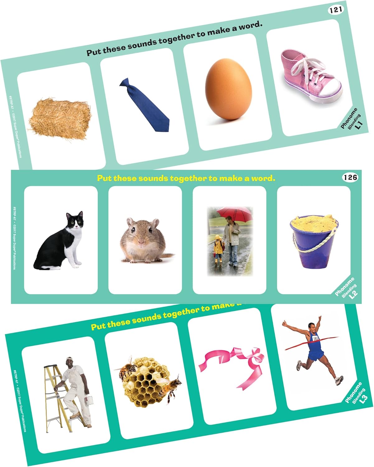 Super Duper Publications | Phonological Awareness Skill Strips® Photo Flash Cards | Educational Learning Resource for Children | Skills to Learn to Read | Activities for Auditory Processing Disorders