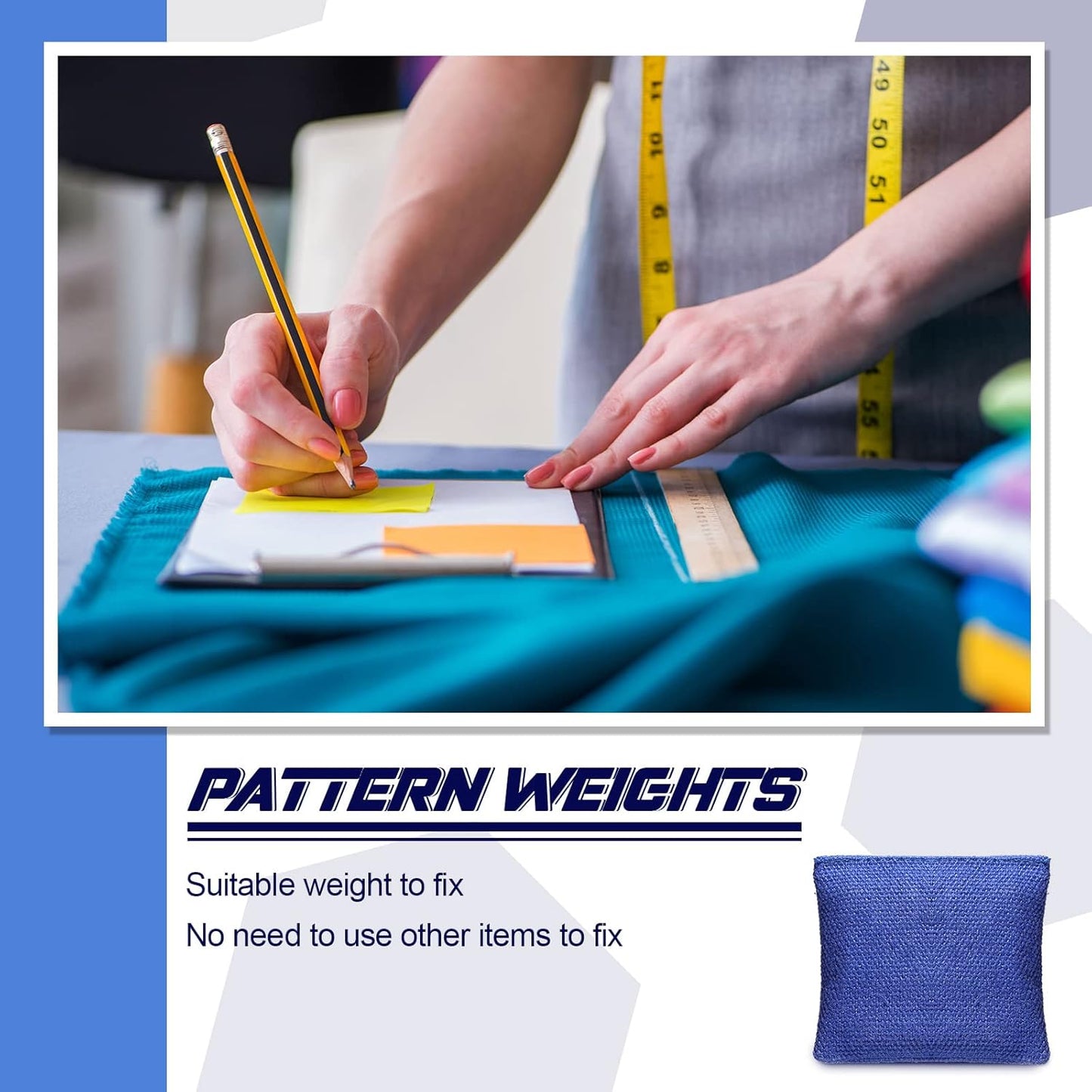 6 Pieces Pattern Weights Fabric Sewing Weight Dressmaking Cloth Cutting Weight for Sewing Accessories Canvas Filled Steel Ball Samples Paperweight for Writing Drawing