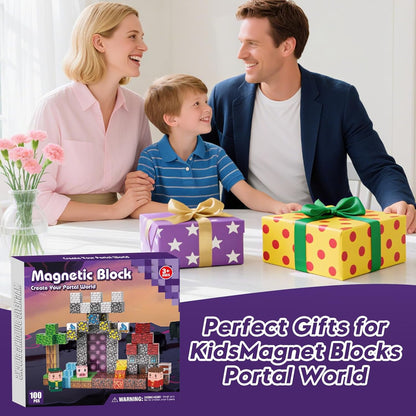 Magnetic Blocks, Magnetic Building Blocks Gryxpox, Magnet Tiles with Adventure World Blocks Toy, Magnetic Blocks For Kids Ages 4-8, STEM Sensory Toys for Ages 3+ Toddlers Kids Girl Boys Birthday Gifts