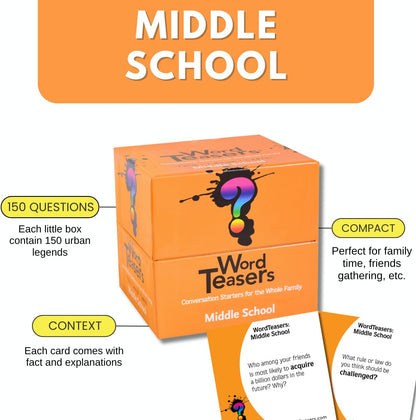 ? WORD TEASERS Junior - Vocabulary Word Game for Kids 8+ - Fun Family Conversation Starters - Reading Games for Elementary & Middle School - 150 Vocabulary Flash Cards/Conversation Cards