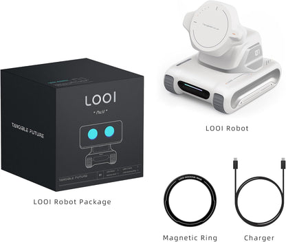 LOOI Robot-Space Black-AI Desktop Companion,ChatGPT&Gemini Voice Interaction,Visual Understanding,Personality&Memory,10W Wireless Charging,Tech&Gadget Gift,Electronic pets,Toy,Geek,Desktop Setup