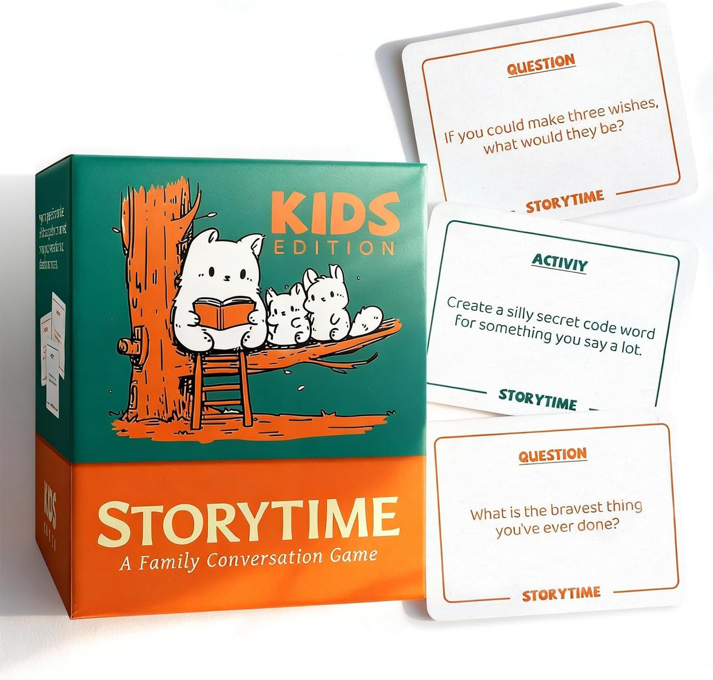 Storytime – A Thoughtful Family Conversation Card Game for Meaningful Everyday Moments, 140 Prompts for Kids Ages 5–10 (Kids Edition)