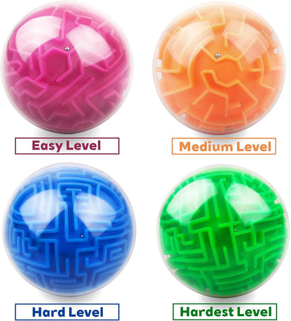 Amaze 3D Memory Sequential Maze Ball Puzzle Toy Gifts for Kids Adults - Challenges Game Lover Tiny Balls Brain Teasers Game (Rose)