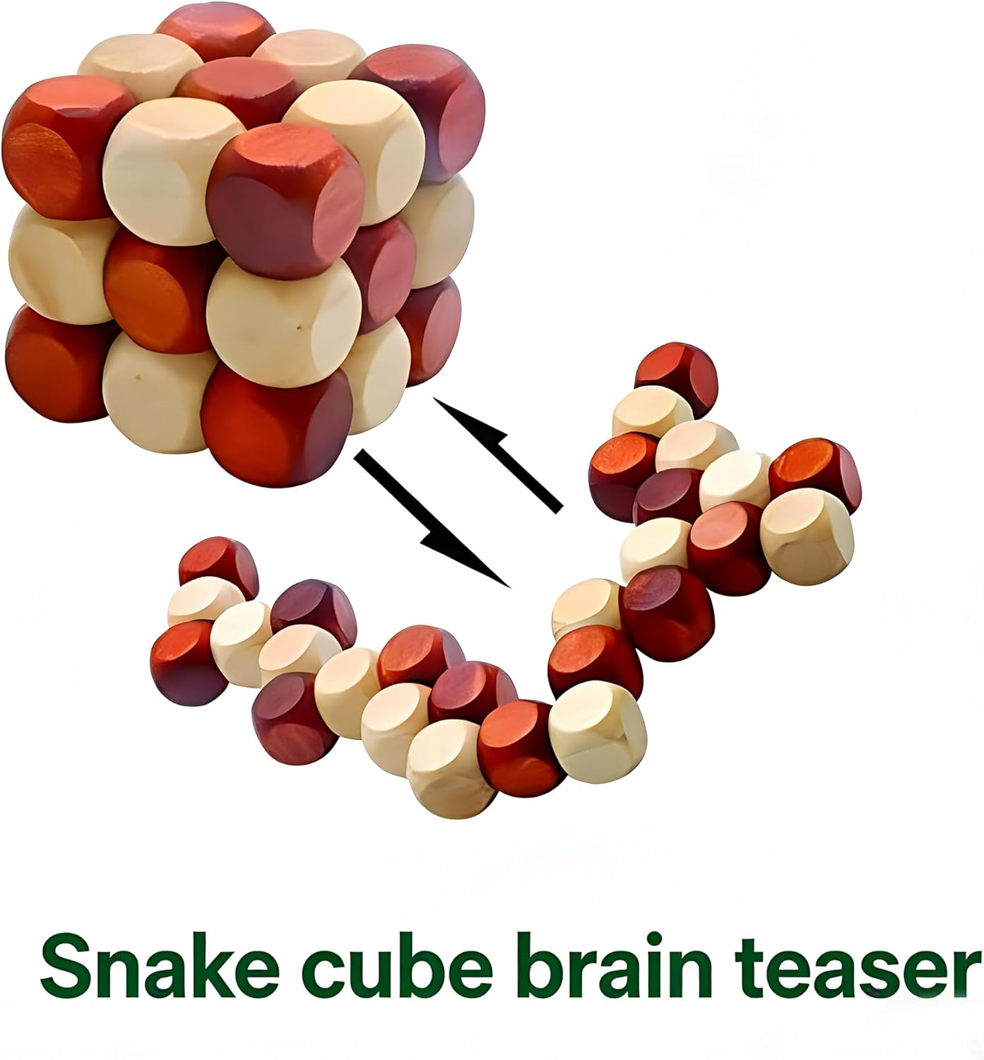 MAGIKON Brain Teaser Cube Puzzle Toy (Snake Cube)…