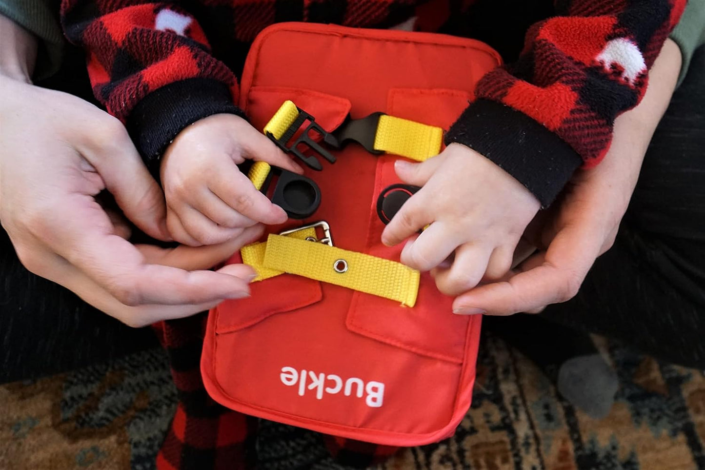 SENSORY4U Learning to Dress Busy Board - Montessori-Inspired Educational Toy for Toddlers and Kids, Develops Fine Motor and Basic Life Skills