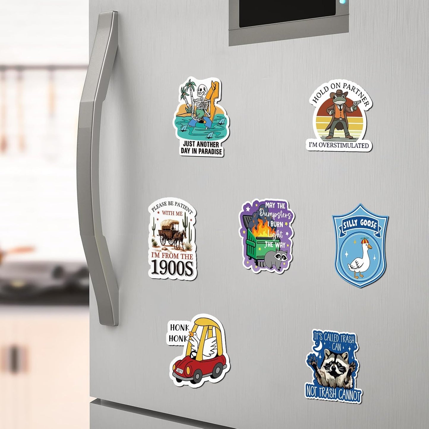 Ceenna 20 Pcs Funny Fridge Magnets Reusable Cute Animals and Words Fun Anime Refrigerator Magnets for Office Work Home Car Locker Cabinet Gifts Decorations(Classic Style)