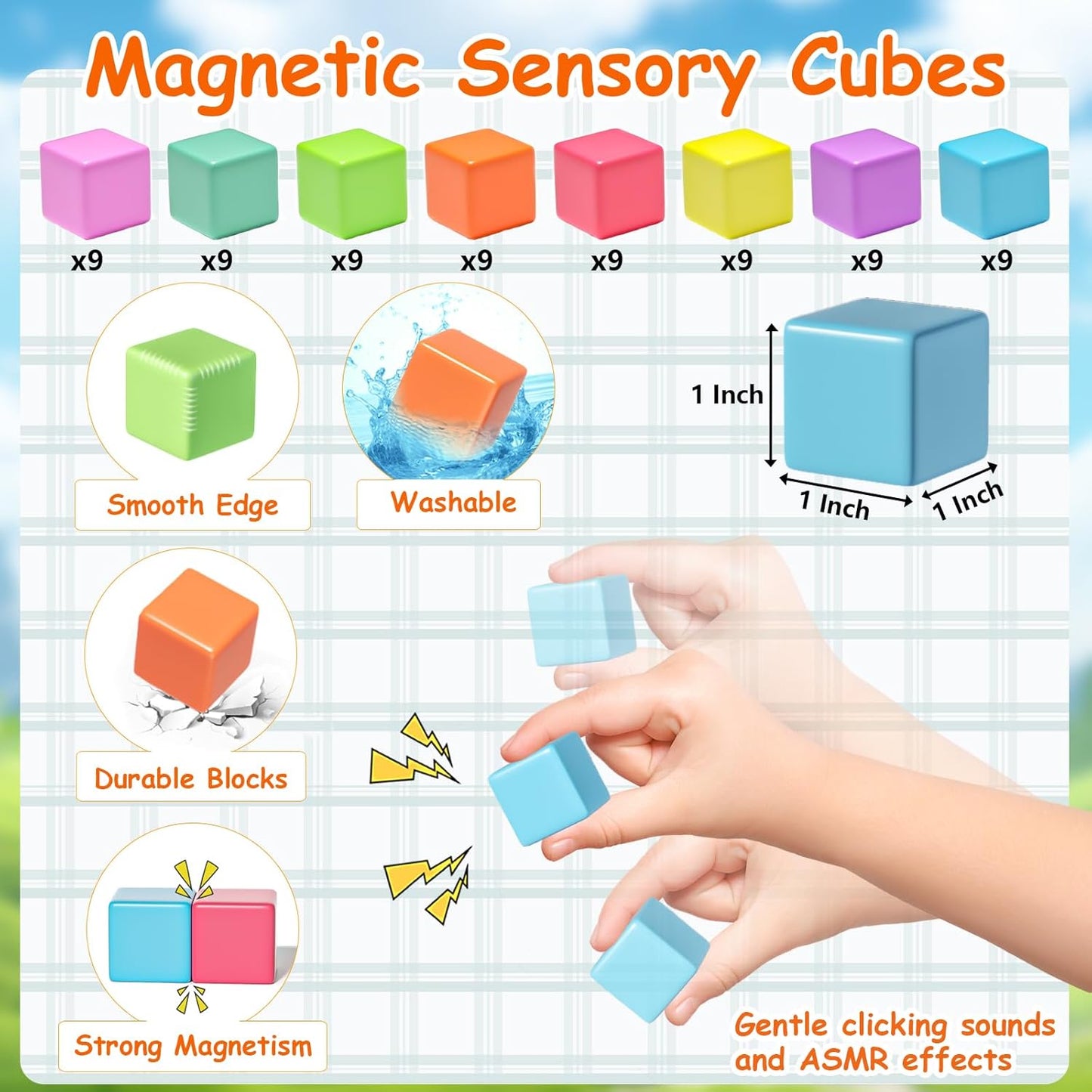 Apluses 42PCS Magnetic Blocks, Gifts for 3 4 5 6 Year Old, Magnet Building Blocks for Toddlers, Girls & Boys, Sensory - Montessori - Autism - Magnetic Toys for Kids Ages 3-5 4-8