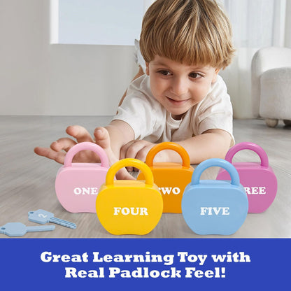 Apple Locks with Keys Toys for Toddlers Ages 3-5 – Montessori Number Toys for Kids 3 Year Old | Counting Games | Preschool & Kindergarten Classroom Must Haves