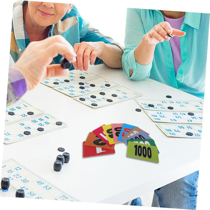 40pcs Math Learning Counters Numbered Poker Chips Plastic Game Tokens Engaging Visuals Portable Math Counting Chips for Boys and Girls