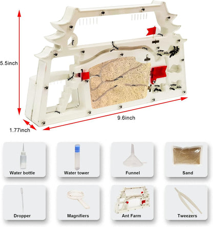 EXBEPE Ant Farm Castle,Ant Colony Habitat Observation Tool Kits,Bug Terrarium House,Nature Learning Toys, Education Science Kit