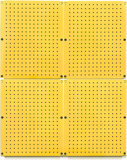 Metal Pegboard 12-Inch Tall x 16-Inch Wide Heavy Duty Wall Organizer for Home Garage Tool Storage 4pcs Green
