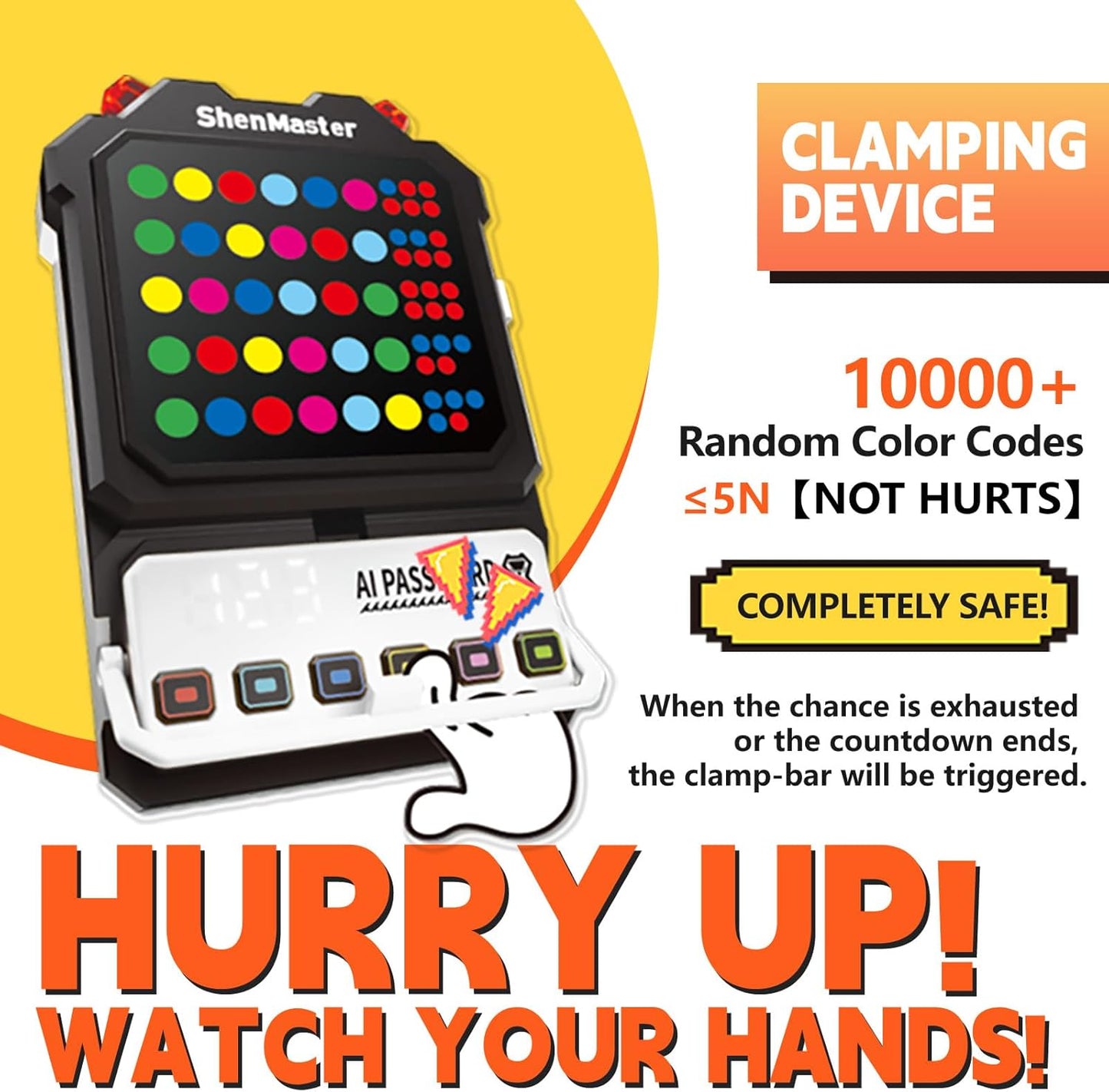 Crack The Code - Electronic Mastermind Code Breaker with Clamp, Super Decoder Handheld Puzzle Games for 1-8 Players, 10,000+ Logic Challenges for Kids & Adults Ages, Portable Travel Game & Gift