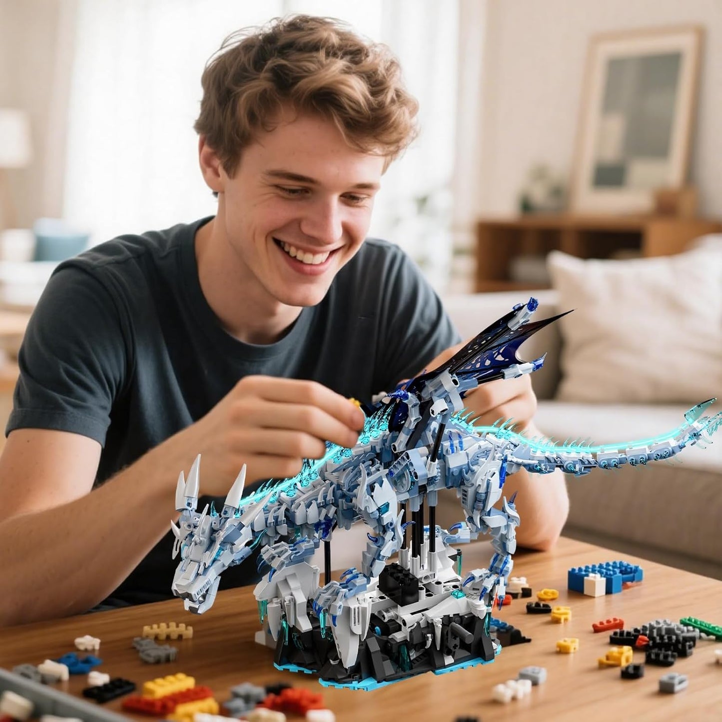 Mechanical Owl Building Blocks Engineering Construction Set for Kids and Adults Detailed Mechanical Model with Gears and Lights for Collectors