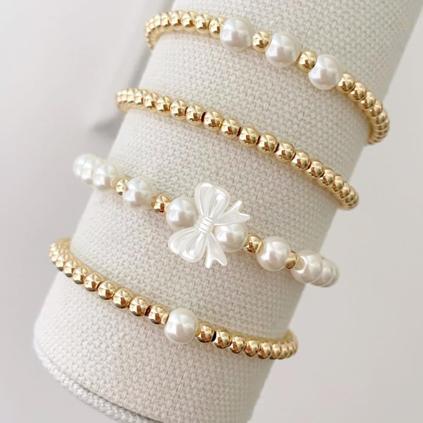 Hpebl 2136PCS Beads for Bracelets Pearl Bracelet Making Kit Friendship Bracelet Kits Bracelet Bead Kits Small Pearl Bead and Gold Beads Beading Kit for Bracelets Jewelry Making Kit