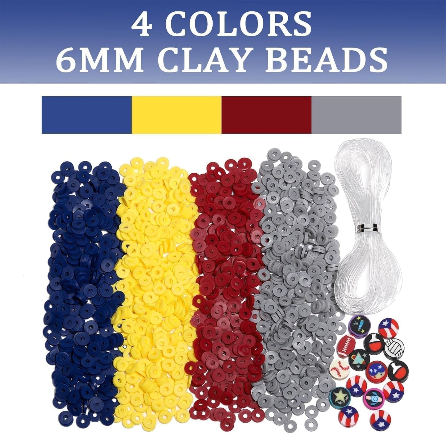 3500pcs Pink Clay Beads for Bracelets Making Kit, 6mm Heishi Polymer Flat Round Disc Clay Beads for Jewelry Making Pink