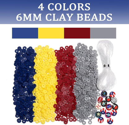 3500pcs Pink Clay Beads for Bracelets Making Kit, 6mm Heishi Polymer Flat Round Disc Clay Beads for Jewelry Making Pink