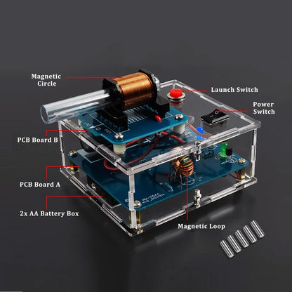 ISolderStore Electronic DIY Kits Mini Mganet Shooter Kit Soldering Practice Kit DIY Soldering Project for Teens Kids Adults Thanksgiving Xmas Gift