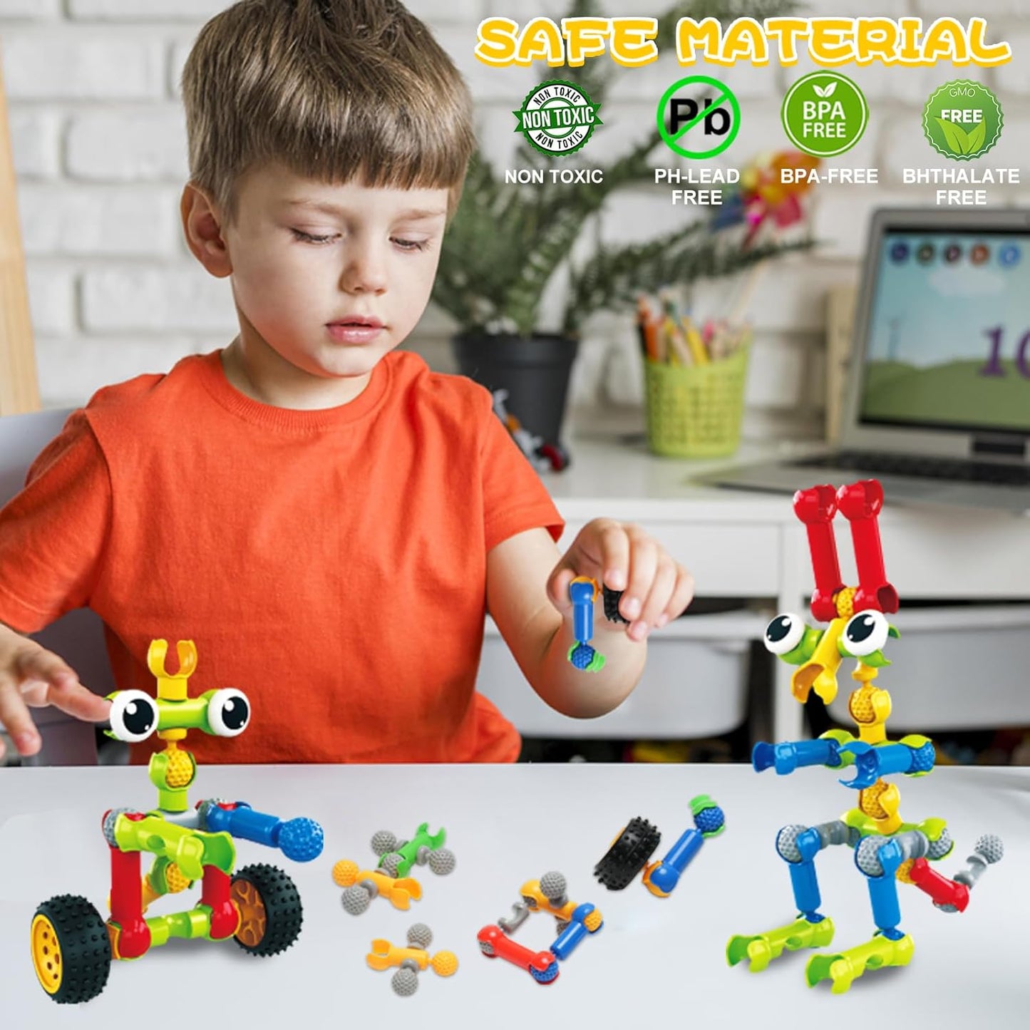 Afomida 156 PCS Creative Building Blocks Building Toy Set - Featuring Storage, Includes Dinosaur, Robot, Car, Spider, Dog, Animal Figure Building Toy Playset for Kids, Birthday Gift Ages 3+ (2)