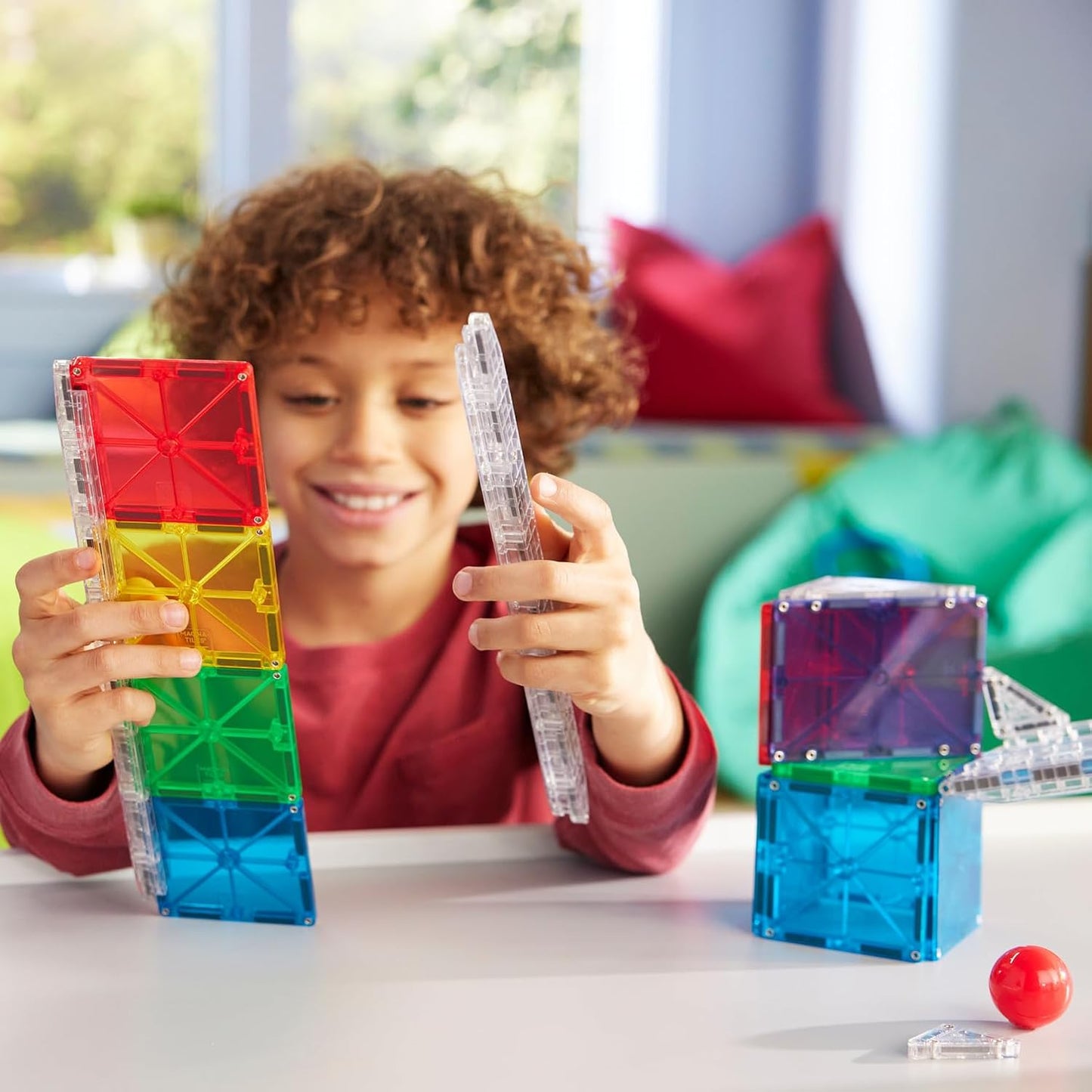 Magna-Tiles Rail Racers 33-Piece Magnetic Construction Set, The Original Magnetic Building Brand
