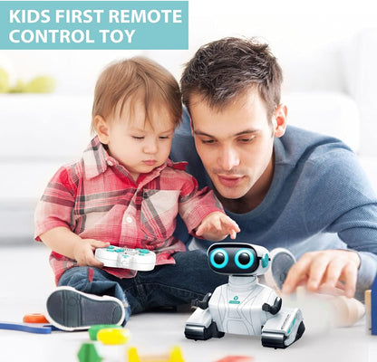 KaeKid Robots for Kids, 2.4Ghz Remote Control Robot Toys with LED Eyes & Flexible Arms, Dance & Sounds, RC Toys for 3 4 5 6 7 8 Year Old Boys Girls (Blue)